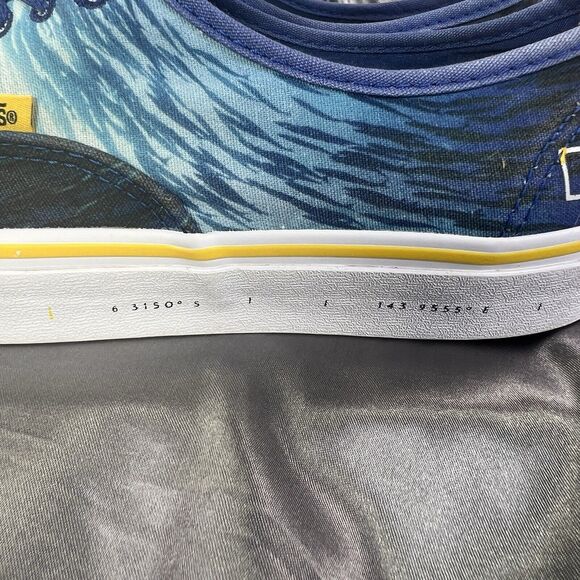 Vans Unisex National Geographic Blue Ocean Print Lace-Up Low Top Shoes M 7.5/W 9 - Picture 8 of 16